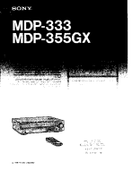 Sony MDP-355GX - Owners Manual 